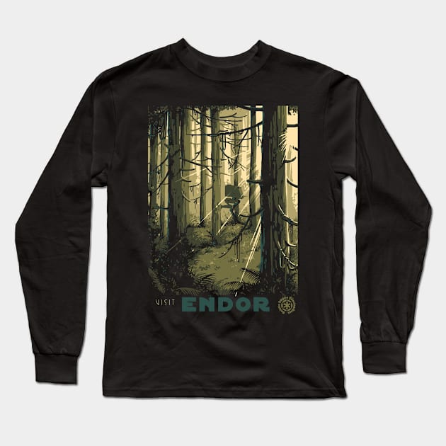 Visit Endor Long Sleeve T-Shirt by mathiole